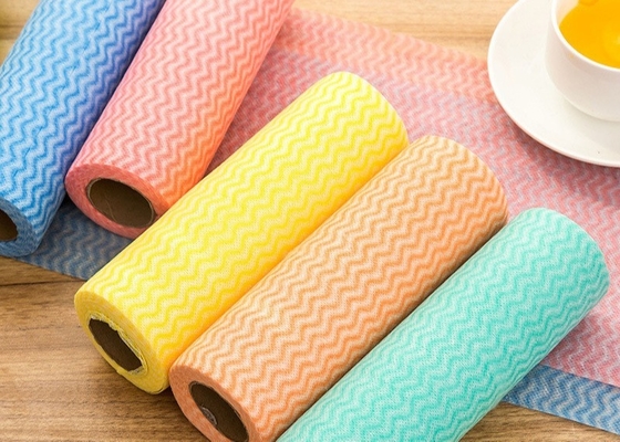 comprar Tela não tecida de Spunlace da grão ondulada a favor do meio ambiente para limpezas da mão online manufacture